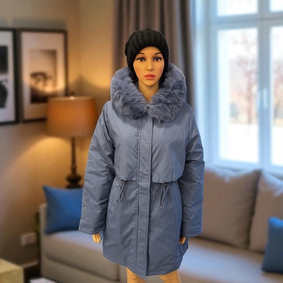 Jackets & Blazers - Women’s Hooded Mid-Length Jacket size L